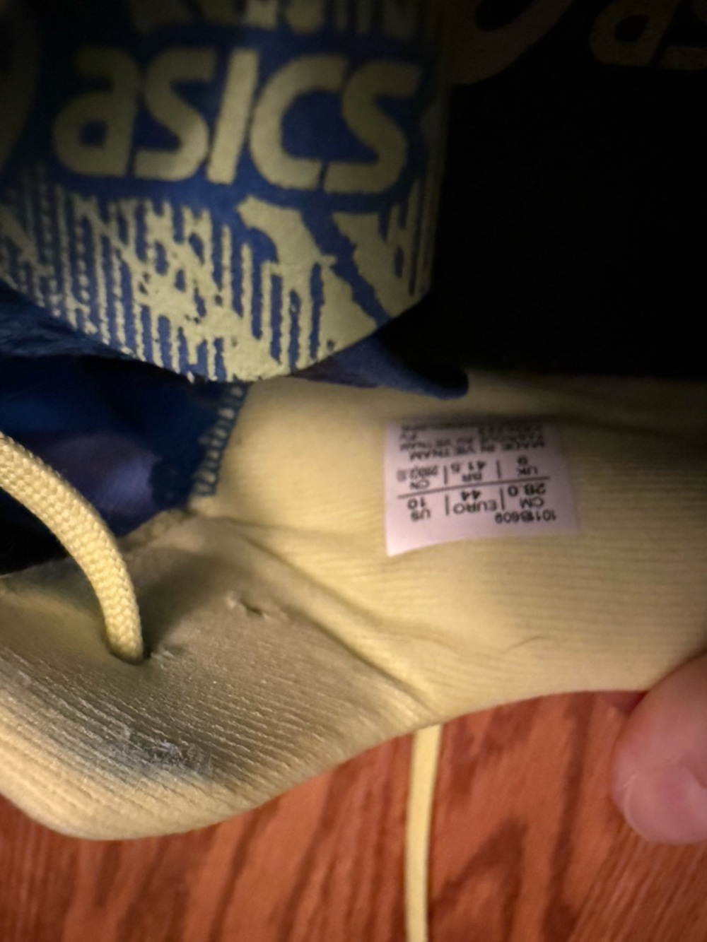 Men’s Asics Noosa TRI 15 Yellow and Blue Running Shoe - Picture 5 of 5